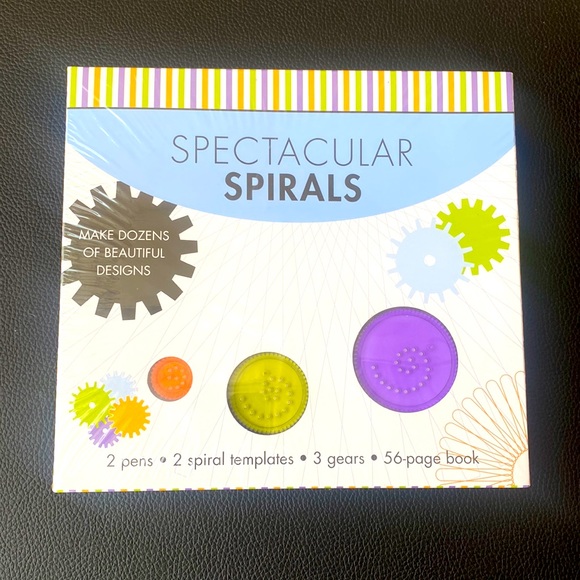 NEW Spectacular Spirals Drawing Kit with pens templates and gears - Art Project - Picture 1 of 2